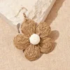 VCAY Braided Flower Drop Earrings