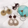 12 Pairs Teardrop Druse Crystal Drop Earrings Set