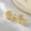 14K Gold Chunky Hoop Earrings