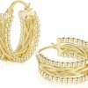 14K Gold Chunky Hoop Earrings